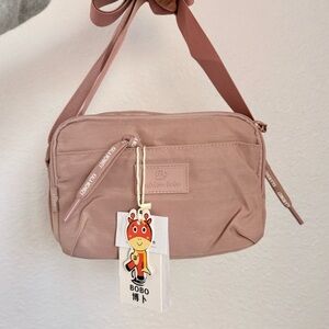 Lightweight Nylon multi-zipper small Crossbody Bag